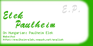 elek paulheim business card